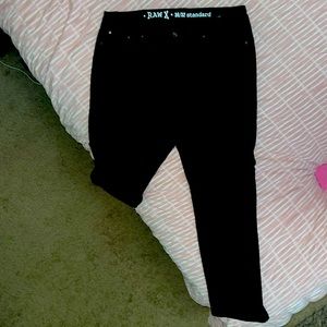 Black Raw denim jeans (mens/tomboy) size 36/32